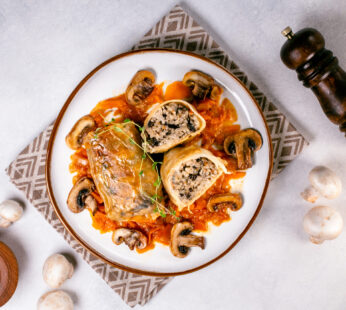 Cabbage rolls with mushrooms