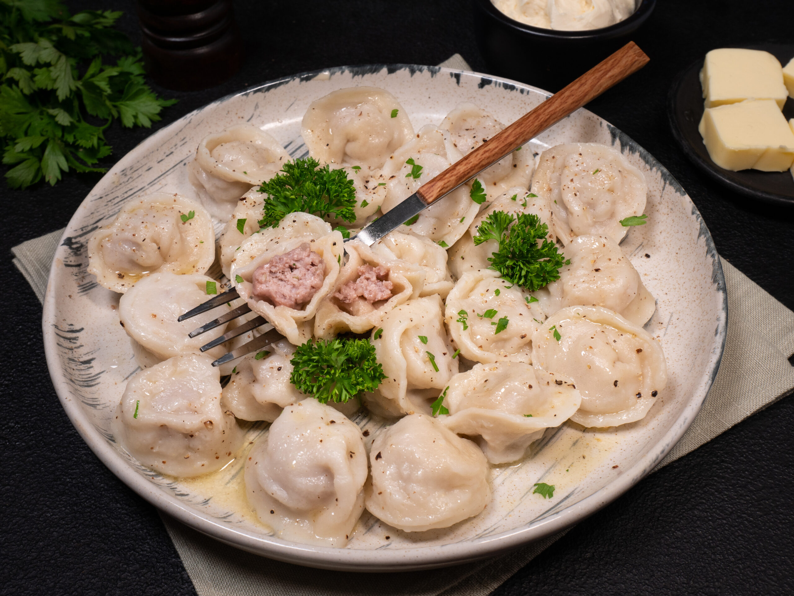 Pelmeni with Chicken and Pork