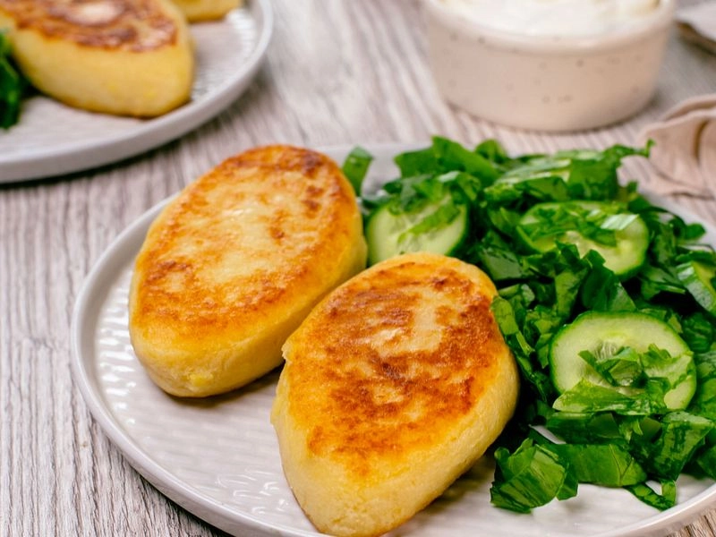 Potato roulades with mushrooms