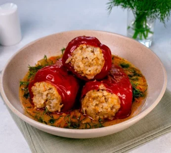 Peppers stuffed with meat