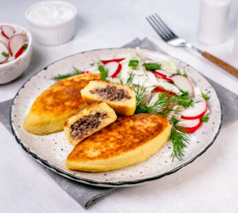 Potato roulade with liver